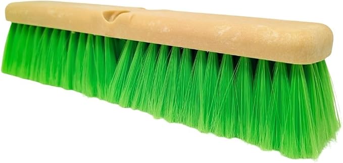 Teravan Green Flow Through Essential Flagged-End Brush Head, 14-Inch | Extra Soft Bristle Brush for Gentle Car Wash, RV, Boat, Window & Floor Cleaning, Compatible with Pole Handle