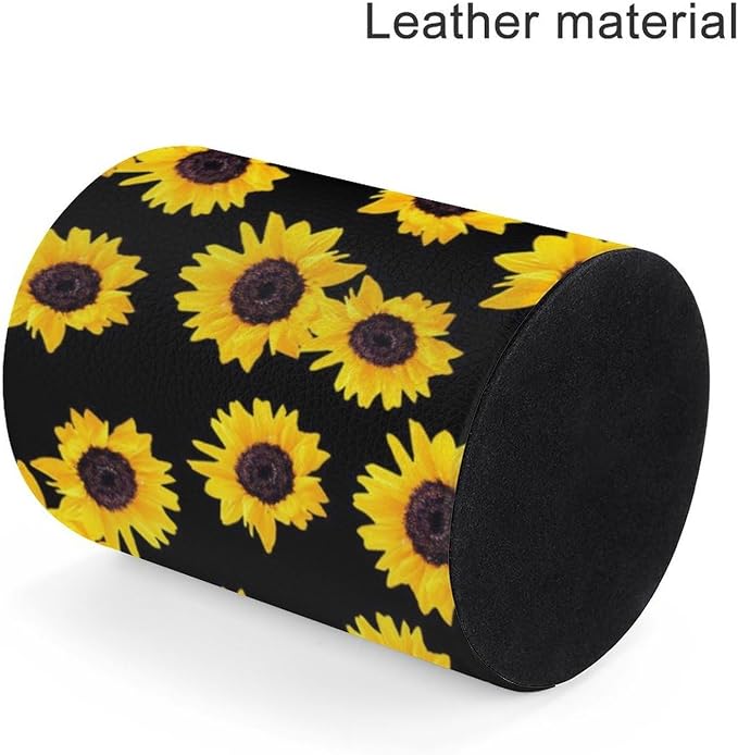 Sunflower Pen Holder Pencil Cup for Desk Organizer | Cute Makeup Brush Holder PU Multifunctional Office Suppliesfor Decor Home Classroom School