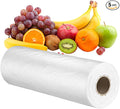 5 Rolls Plastic Produce Bags for Groceries,40x50cm(16x20in) Durable Clear Food Storage Bags for Bread,Fruits,Vegetables,Shopping Poly Packing Bag
