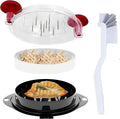 Chicken Shredder Meat Shredder Tool Twist Large for Chicken Breasts Beef Pulled Pork with 304 Stainless Steel Claws Wall Mounted Dishwasher-Safe (Red/Black)