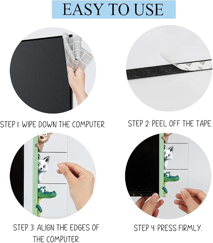 Computer Monitor Memo Board, Monitor Side Note Board, Sticky Note Holder, Acrylic Desk Organizer with 100Pcs Notes for Office Worker Men Women, Home Desktop and Office Desk, Gifts for Animal Lovers