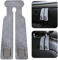 2-Pack Car Hanging Hooks for Car Seat Back & Glove Box, Grey | Dual-Use Purses & Bags Hanger for Car With Metal Hooks - Keep Floor & Seats Clutter-Free, Car Interior Organizer Accessories
