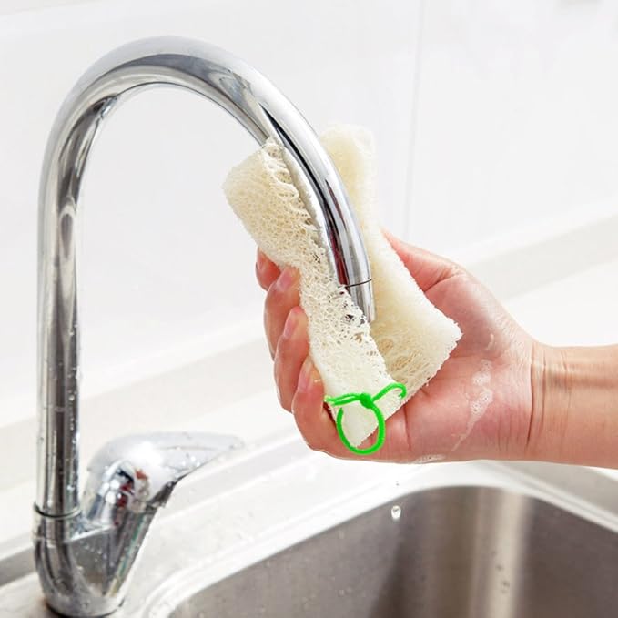 Best Kitchen Natural Loofah Sponge Scrubber£¬Portable Household Kitchen Cleaning Scouring