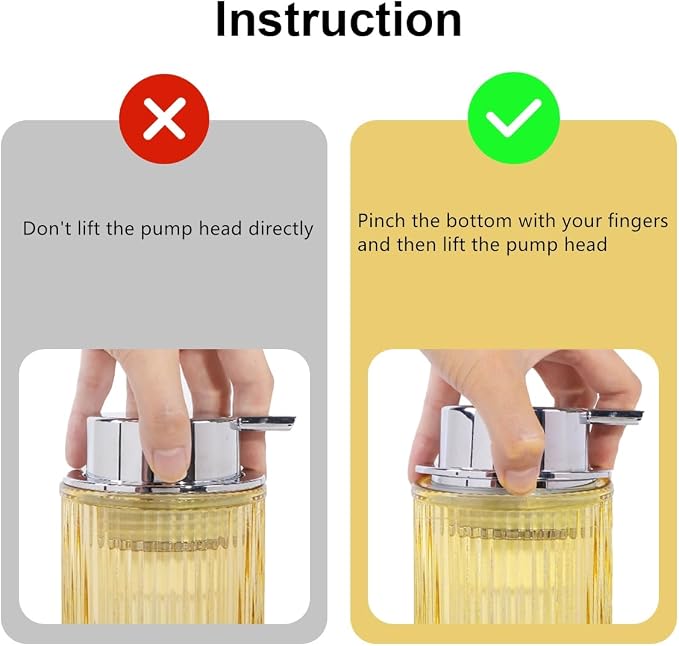 Foaming Soap Dispenser, 12 Oz Amber Glass Foam Hand Soap Dispenser, Refillable Glass Foam Pump Bottle Container Decorative Slim Ribbed Bottle for Bathroom and Kitchen