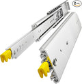VADANIA 56" Industrial Grade Heavy Duty Drawer Slide with Lock #D76 | 3" Width, Up to 379lb Load Capacity, 3-Fold Full Extension, Non-Detachable Lock-in & Lock-Out, Side Mount, 1-Pair