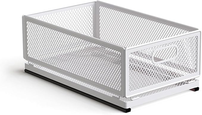 Pull Out Cabinet Organizer, Slide Out Drawers Fixed with Adhesive Nano Film, Pantry Shelves Sliding Drawer Storage Organization for Kitchen/Bathroom/Bedroom (15.7*9.4*6.1inch/40*24*15.5cm)