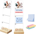 Sticky Note Holder, Monitor Memo Board, Acrylic Post It Note Holder with Wooden Base, Includes 200 Notes, Desk Organizer, Funny Rooster Quote “Y’All Realize I’m Gonna Snap”