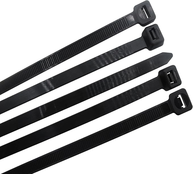 Superun Heavy Duty Zip Ties 24 Inch, Strong Large Black Zip Ties 120 Lbs Tensile Strength Selflocking Wire Ties (Industrial Grade Cable Ties) Pack of 50 | Self-locking,Width 0.3",Max Bundle Diameter 6.7",Industrial Grade,fireproof,Heavy duty,For indoor...