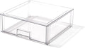 BINO | Stackable Storage Drawers, X-Large - Clear | THE CRATE COLLECTION | Storage Bins With Drawers | Bathroom Organizers | Under Sink Organizer | Vanity Cabinet Home Organization