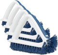 Unger 2-in-1 Grout and Corner Scrubber Brush Tool, Crevice Bathroom Cleaning Supplies for Showers, Door Tracks, Tile, and Bathtubs, Household 360-Degree Scrubbing Power (Pack of 4)