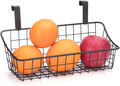 LeleCAT Basket with hook Grid Storage Basket, Hang it behind a door or on a railing, Over the Cabinet Door, Small, BLack,1 Pack