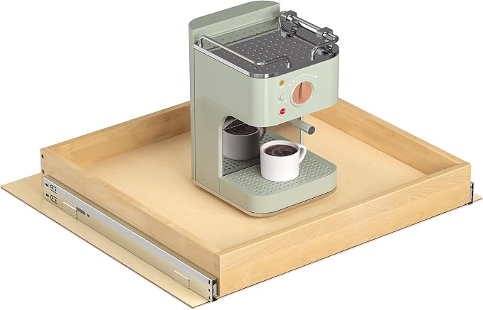 Pull Out Cabinet Organizer, 23" W x 21" D | Soft Close Pull Out Drawers for Cabinets with Heavy Duty Slides, Wood Slide Out Drawers for Kitchen Cabinets