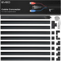 Cord Covers for Wires on Wall - 150in Cable Management Cable Hider - Cord Hiders for TV On Wall - Paintable Cable Concealer - Wire Covers for Cords - 10X (L16 x W0.95 x H0.5) - Medium | Black