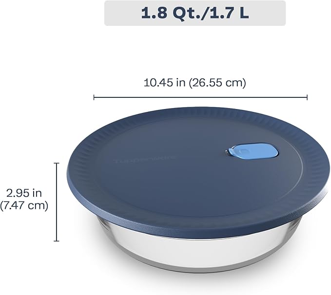 Tupperware Voila Glass Round Food Storage – Baking Dish, 1.8 qt / 1.7 L