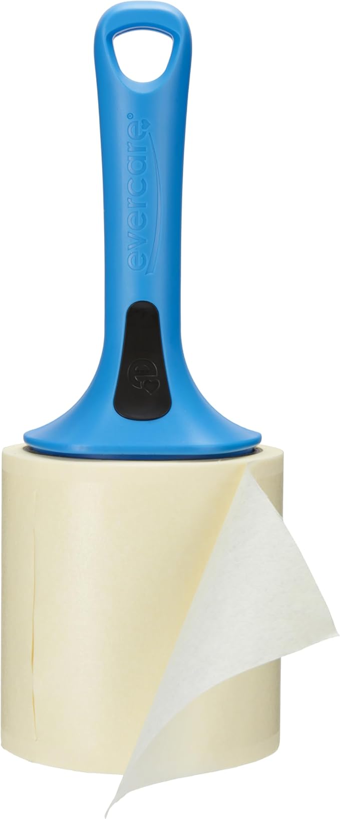 Evercare Jumbo Lint Roller, 60‑Sheet Extra‑Large Adhesive Roller with Blue Handle for Pet Hair & Lint