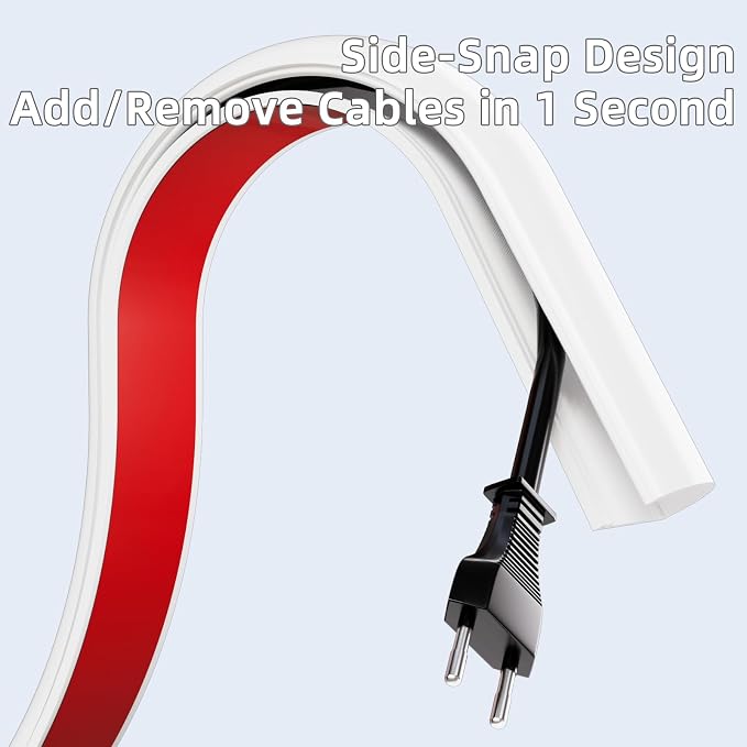 78" Cord Hider for Wall Mounted TV,Adhesive Cable Hider for Wall,Cord Covers Raceway Kit for Wires Hider,Flexible Silicone Cable Concealer for Home Office,W 1.08"× H 0.6"