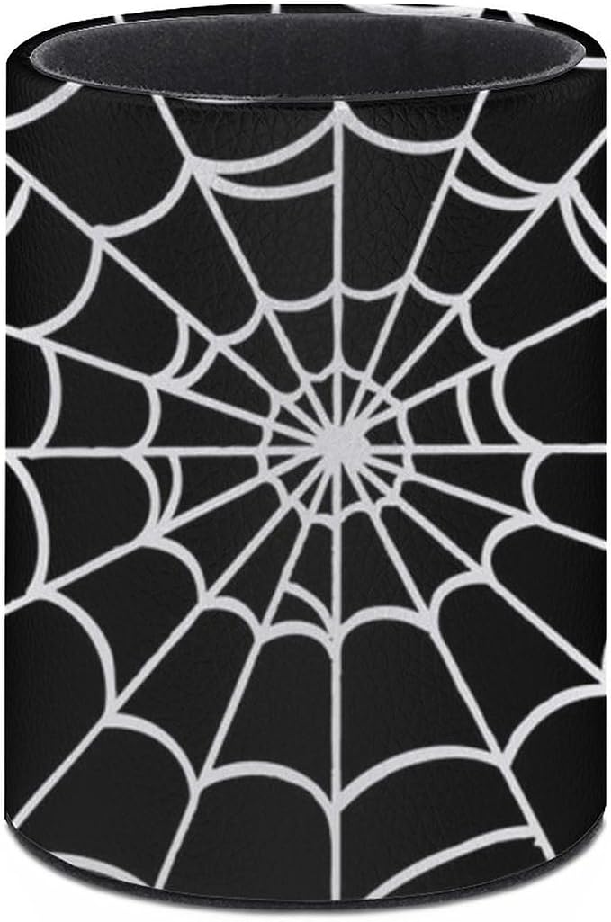 Spider Web Pen Holder Pencil Cup for Desk Organizer | Cute Makeup Brush Holder PU Multifunctional Office Suppliesfor Decor Home Classroom School