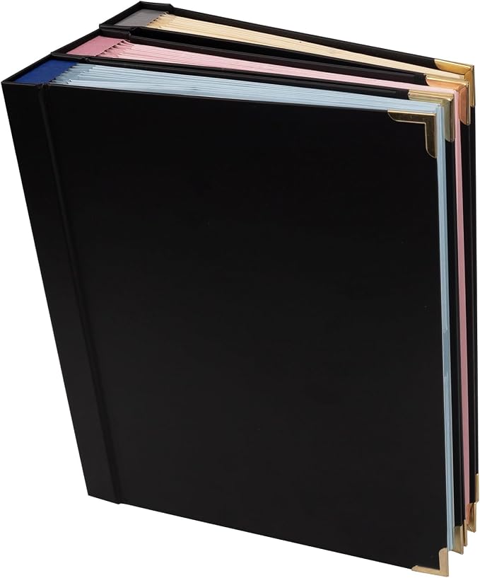 Document Organizer | in Case I Die Binder Organizer with Labels-Black+Khaki | Family Emergency Binder, File Organizer, Important Document Organizer, Folio Folder, Planner