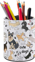 Cute Dogs Pen Holder Pencil Cup for Desk Organizer | Cute Makeup Brush Holder PU Multifunctional Office Suppliesfor Decor Home Classroom School
