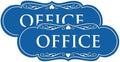 All Quality Designer Office Sign | Easy Installation - Blue - Large (2 Pack)