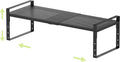 Expandable Shoe Rack Heavy-Duty Closet Organizer Adjustable Shelf Stackable Metal Framework for Entryway, Garage,RV,Pantry,Cabinet(Medium,1 Pack/Black)