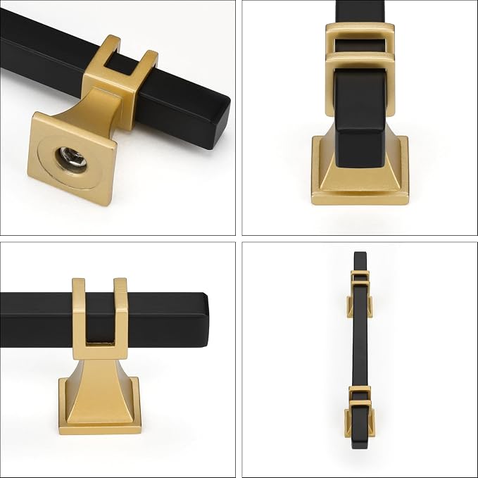 5 Pack 4 Inch Black and Gold Cabinet Pulls Black and Gold Cabinet Handles Kitchen Cabinet Pulls Dresser Drawer Pulls Kitchen Cabinet Hardware