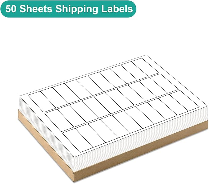 MFLABEL 1" x 2-5/8" Address Labels for Laser & Inkjet Printers 15,00 White Shipping Stickers(50Sheets,30/Sheet)+48 Free Fragile Stickers | Easy to Peel,Mailing Labels for Packages, Shipping