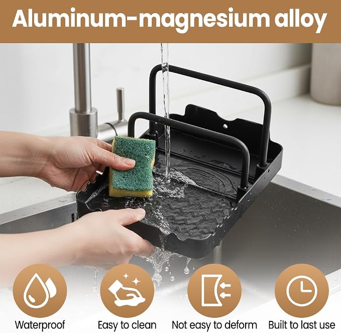MiOYOOW Pot Lid Holder, Chopping Board Rack with Spoon Rest Non-Slip Pan Organiser for Baking Tray Cookware Kitchen Barbecue