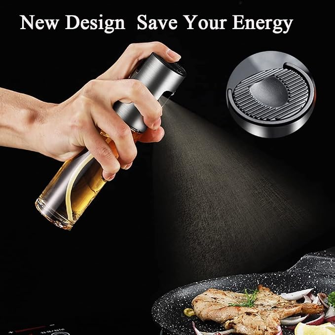 Oil Sprayer for Cooking Olive Oil Sprayer Mister for Air Fryer Vegetable Vinegar Oil Portable Mini Kitchen Gadgets for Baking,Salad,Grilling,BBQ,Roasting (2 Pack)