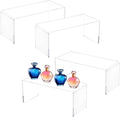 CLAY TONIC 4-Pack Large Acrylic Display Risers, 5MM Thick Stands, | For Kitchen Organization and Retail Display, Funko POP figures (10.25x 4x 4.25 Inch)
