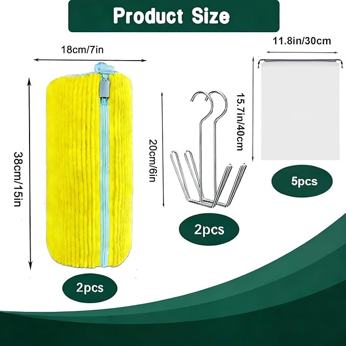 9PCS Shoes Washing Machine Bag Kit,Include Reusable 2PCS Washing Shoes Bag,5PCS Clear Waterproof Travel Shoes Bags（15.7 * 11.8'') and 2PCS Drying Racks,Laundry Shoes Bag for Sneakers and Canvas Shoes