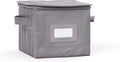 Covermates Keepsakes Zip-Top Storage Box Set, 3 Pack Heavy Duty Polyester Organizer Bins, Stackable Design, ID Window, Reinforced Handles, Closet Home Storage, Graphite