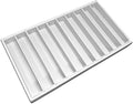 The Display Guys - Stackable Jewelry Tray and Organizer - for Drawers, Dressers, Store Display (10 Compartments, White Leatherette)