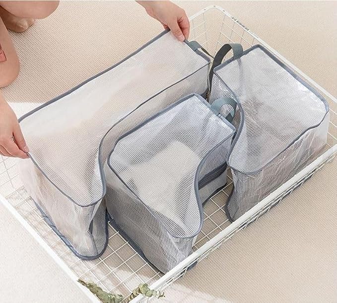 Portable 2 Pack Boots Storage, Short Boots Storage/Protector Bag | Grey Portable waterproof storage bags are used for travel storage,under the bed,wardrobe,shoe cabinet and other home storage