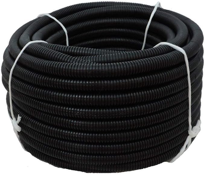 HydroMaxx® Flexible Polyethylene LDPE NON-Split Corrugated Wire Loom Tubing (1/2" Dia. x 100 ft, Black)