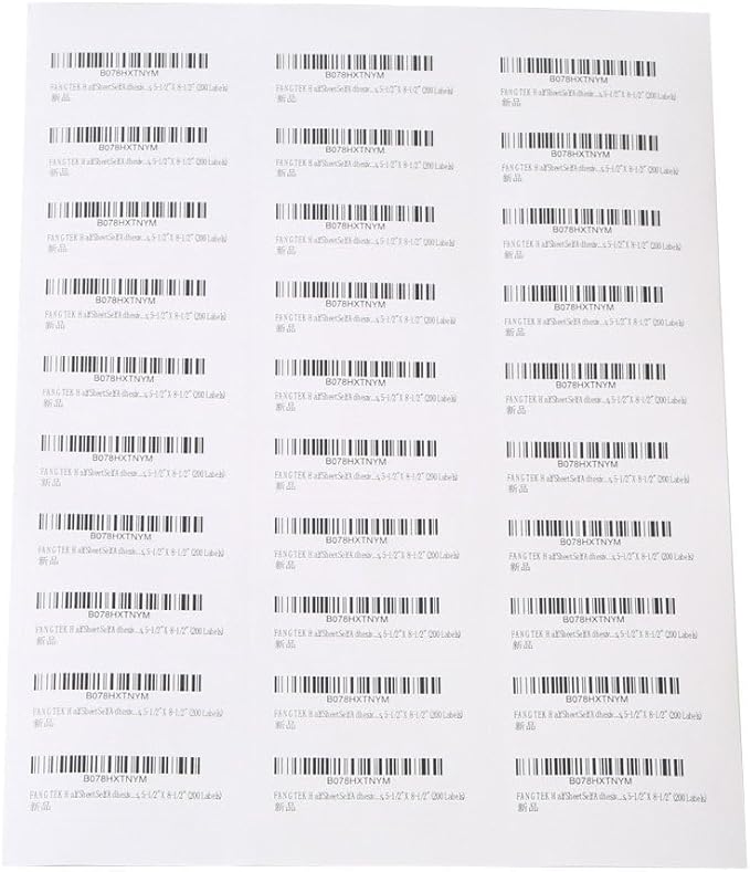 [25 Sheet, 750Labels] Address Labels 750 Sticker Paper for Laser/Ink Jet Printer mailing Labels 8.5"×11" White 30 per Sheet 1" x 2-5/8"