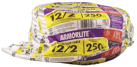 Southwire 68580055 Aluminum Cable Thhn 12/2 Ga B/W/Green (250ft)