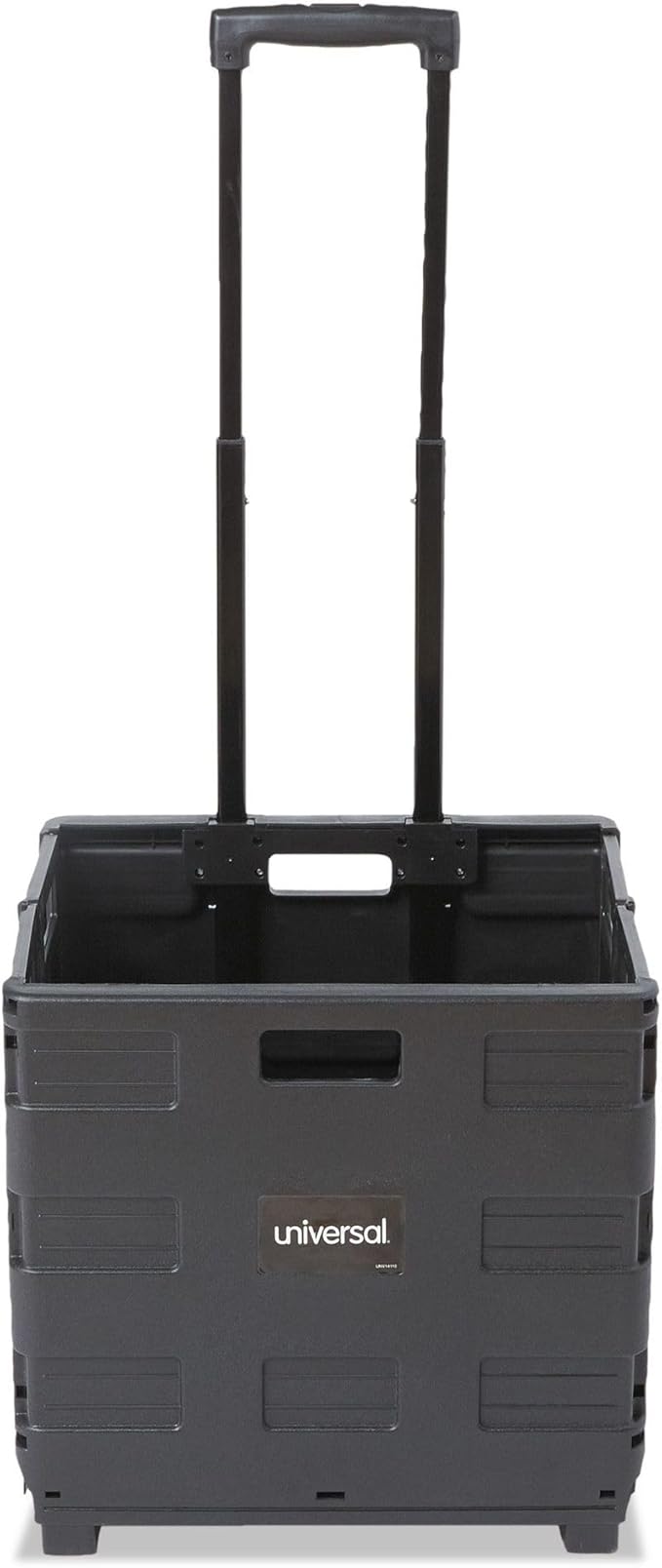 Universal Collapsible Mobile Storage Crate, 18 1/4"x15"x18 1/4" to 39 3/8", Black (14110)