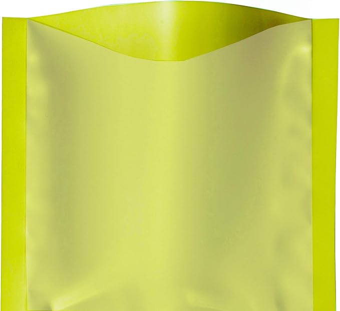 100PCS Customized Vacuum Heat Seal Bag,Open Top Packaging Bag with Clear Front,Single Color Printing for Logo/Text/QR Code (Green, 10 * 15CM/4.0"*6.0"-100PCS-One Color Print)