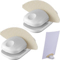 Faccito 2 Pcs Paper Holder Stand for Typing Non-Slip Mat Desktop Folder Document Holder with Anti-Slip Pads Portable Copy Stand Desktop Clamp for A4 Paper Office Reading (White)