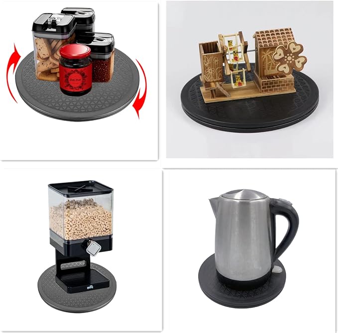 Heavy Duty Rotating Swivel Stand with Steel Ball Bearings - Lazy Susan Spray Paint Turntable for Flat Panel Monitors, Potted Plants,TV's, Sculpture, Speakers (12 inch-2pack)