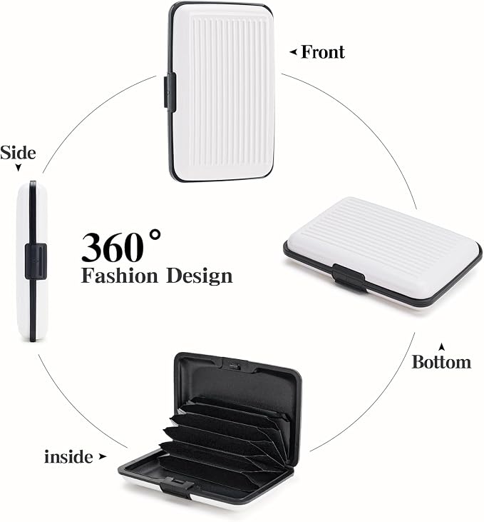 Women Credit Cards Holder,RFID Blocking Protection Aluminum Metal Wallet for Men Women Business Card Holder
