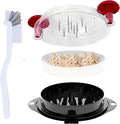 Chicken Shredder Tool Twist Meat Shredder Large for Chicken Breasts Beef Pulled Pork with 304 Stainless Steel Claws for Meal Prep Kitchen Essentials Gadgets Wall Mounted Dishwasher-Safe (Red&Black)