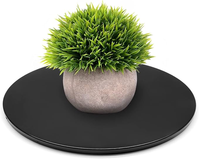 Jersvims 8 Inch Acrylic Turntable Platter, Black Turntable Organizer Round Rotating Plate for Kitchen Pantry Cabinet Desk Rack Spice Cake Cookie Decorating | Round Rotating Plate, For Kitchen Pantry Cabinet Desk, Turntable Organizer, Spice Cake Cookie ...