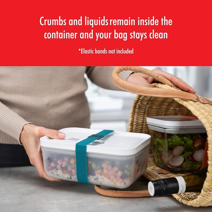 ZWILLING Fresh & Save Small Airtight Food Storage Containers with Lids, Meal Prep Containers, Plastic, BPA-Free, Semi-transparent