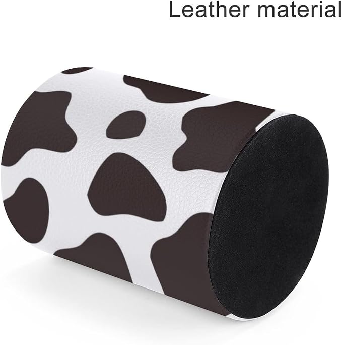 Cow Print Pen Holder Pencil Cup for Desk Organizer | Cute Makeup Brush Holder PU Multifunctional Office Suppliesfor Decor Home Classroom School