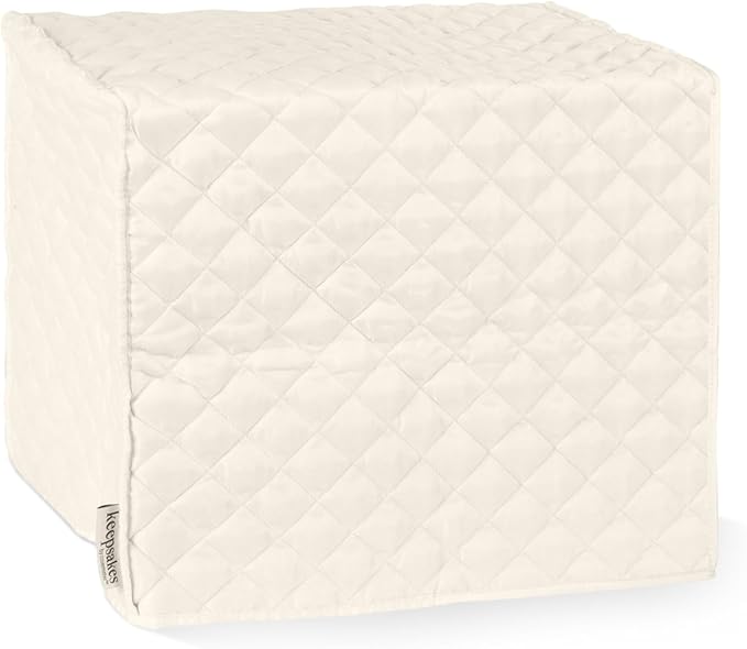 Covermates Keepsakes Rectangular Appliance Cover – Quilted Kitchen Appliance Cover for Countertop Storage – Dust Protection – Stain Resistant – Washable – Slip-On Appliance Design, Cream