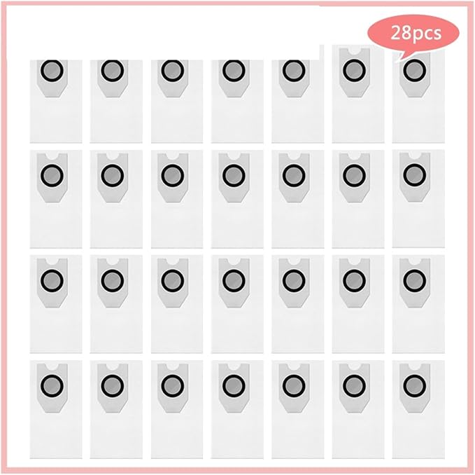 Compatible For Midea V10 V12 W11 ，Compatible For Eureka J12 Ultra Sweeping Machine Dust Bag Home Accesories Robot Vacuum Cleaner(28pcs)