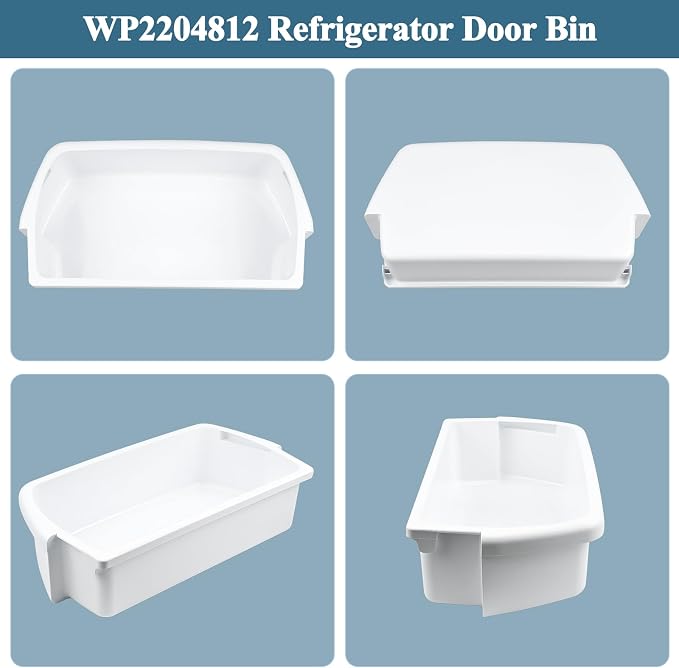 Cenipar WP2204812 2204812 Refrigerator Door Shelf Bin Replacement, Compatible with Whirlpool Kenmore Refrigerator 2204812 Replace WRT311FZBM00 AP6006531 PS11739606（2 Pack）