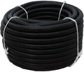 Flexible Polyethylene HDPE Non-Split Corrugated Wire Loom Tubing (Black, 1-1/2" Dia. x 100 ft)